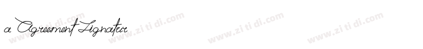 a Agreement Signatur字体转换